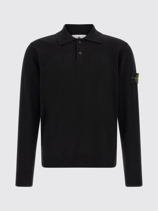 26FW 스톤 아일랜드 와펜 패치 니트 5100018S00B4 V0029 Black - STONE ISLAND