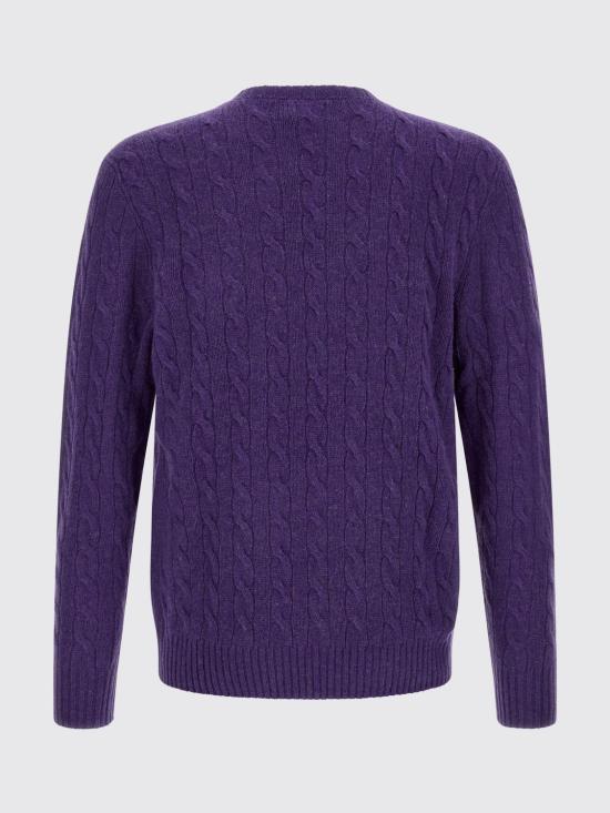 26FW 폴로 랄프로렌 케이블 니트 스웨터 710876762 505 Violet - POLO RALPH LAUREN
