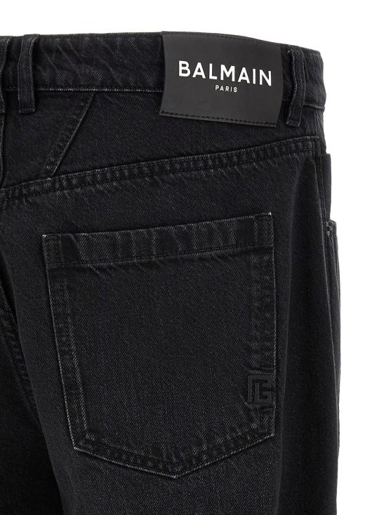  발망 데님 팬츠 LDHH1MI115DG130PC BLACK - BALMAIN
