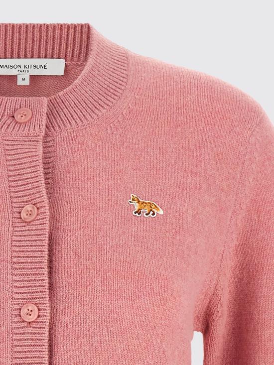 26FW 메종키츠네 베이비 폭스 램스울 피티드 가디건 PW00506KT1006 P623 Pink - MAISON KITSUNE