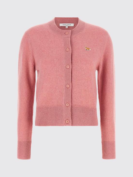 26FW 메종키츠네 베이비 폭스 램스울 피티드 가디건 PW00506KT1006 P623 Pink - MAISON KITSUNE