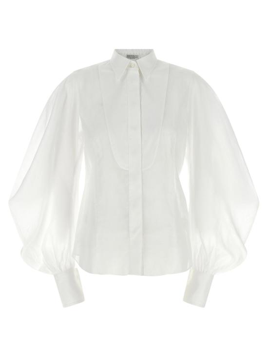  브루넬로 쿠치넬리 셔츠 LDM0F91NL706C100 WHITE