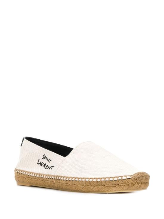  생로랑 캔버스 자수 에스파드리유 6059561P2109380 IVORY - SAINT LAURENT