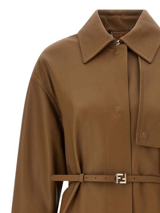  펜디 트렌치 코트 LDFPS907AUV3F1T6S CAMEL - FENDI
