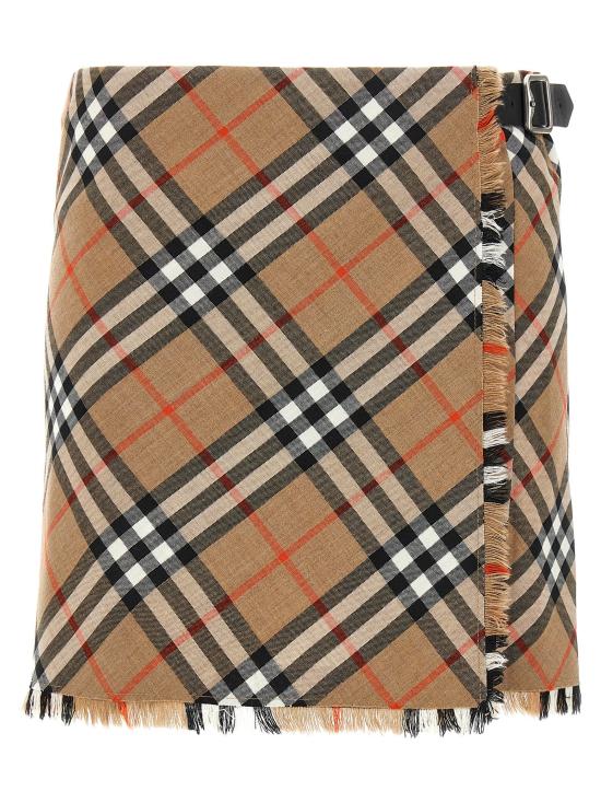  버버리 스커트 LD8102634SANDIPCHECK CAMEL
