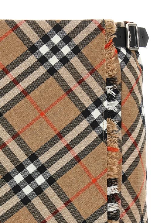  버버리 스커트 LD8102634SANDIPCHECK CAMEL - BURBERRY