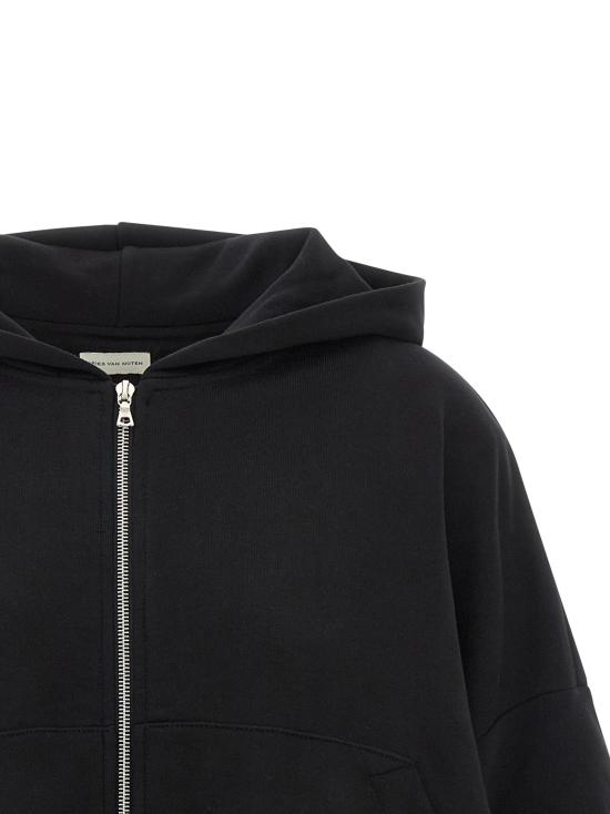  드리스 반 노튼 후드 티셔츠 LD2621311074610900 BLACK - DRIES VAN NOTEN
