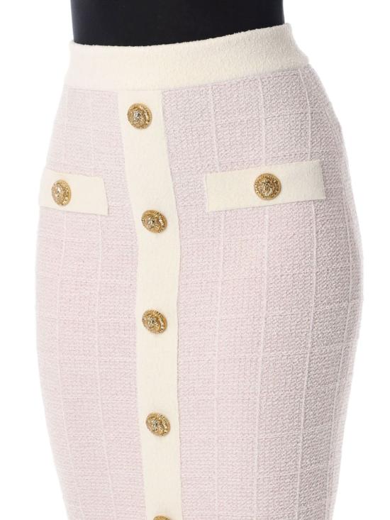  발망 스커트 GF1LD024KJ48OIB P26 PINK - BALMAIN