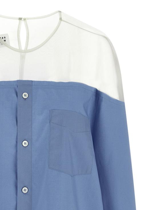  MM6 메종마르지엘라 셔츠 LDS62NH0053M35256471 BLUE - MM6 MAISON MARGIELA