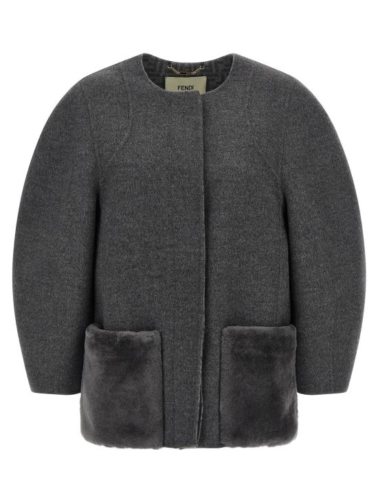  펜디 코트 LDFJ7647A5HDF1M2T GRAY