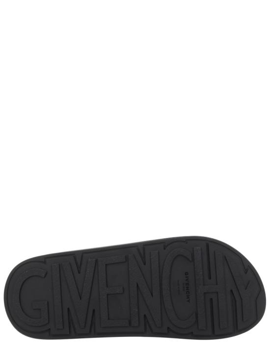  지방시 러버 라벨 슬라이드 뮬 BH302MH1XL 001 - GIVENCHY