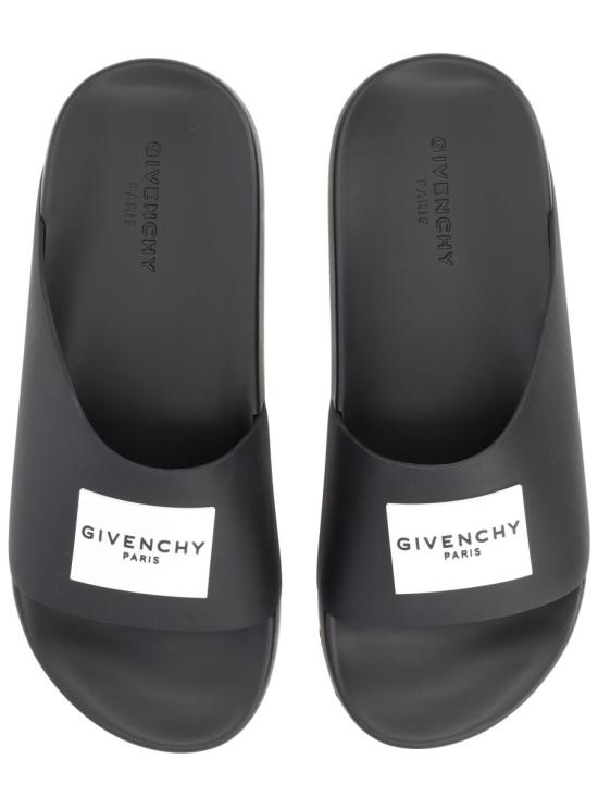  지방시 러버 라벨 슬라이드 뮬 BH302MH1XL 001 - GIVENCHY
