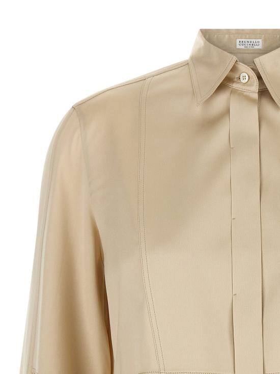  브루넬로 쿠치넬리 셔츠 LDM0C59NR516C9643 BEIGE - BRUNELLO CUCINELLI