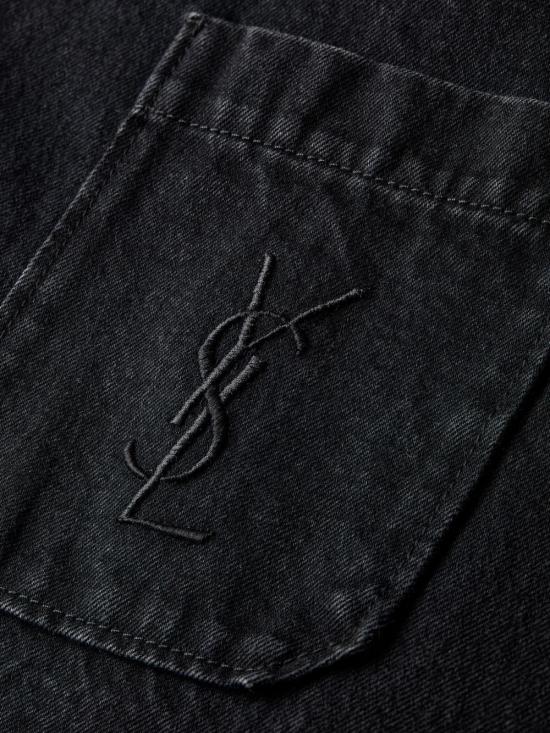 생로랑 카산드르 데님 오버셔츠 카산드르 데님 오버셔츠 A007M4Y07YD1238 AI26 BLACK - SAINT LAURENT