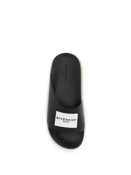  지방시 러버 라벨 슬라이드 뮬 BH302MH1XL - GIVENCHY