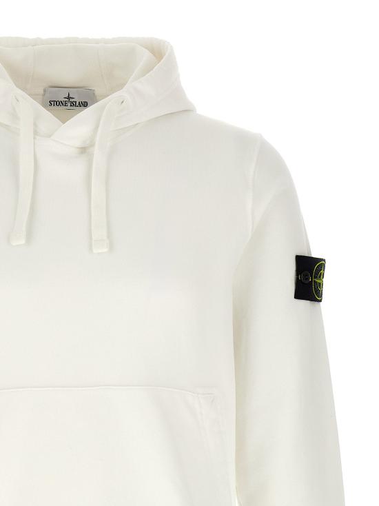  스톤 아일랜드 후드 티셔츠 LDL1S156100062S0051V0001 WHITE - STONE ISLAND