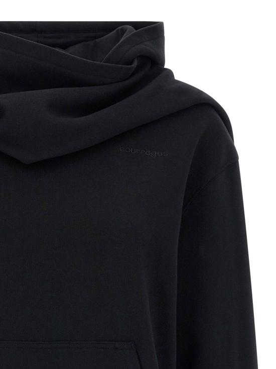 쿠레쥬 후드 티셔츠 LD325JHO047JS02349999 BLACK - COURREGES