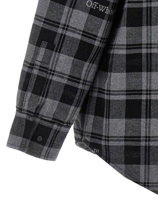  오프화이트 자켓 LDOMES003F23FAB00108000800 BLACK - OFF WHITE