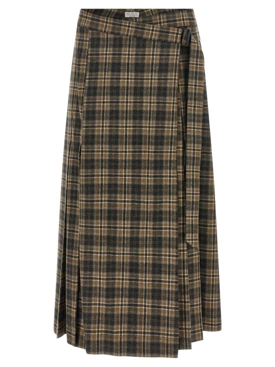  브루넬로 쿠치넬리 스커트 LDMD008G4107C001 BROWN
