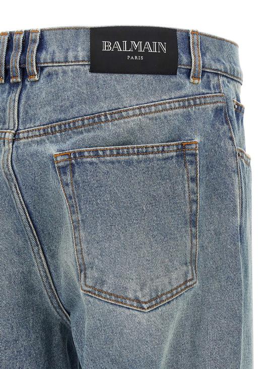  발망 데님 팬츠 LDFH1MI083DF816AW BLUE - BALMAIN