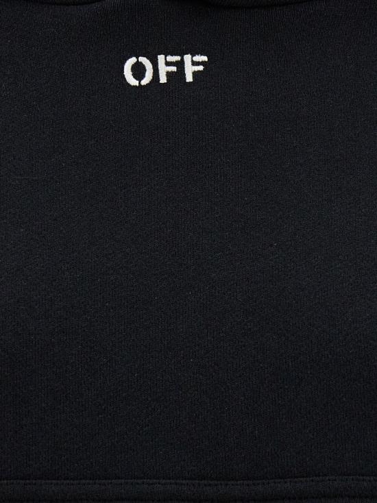  오프화이트 후드 티셔츠 LDOWBB061C99FLE00110011001 BLACK - OFF WHITE