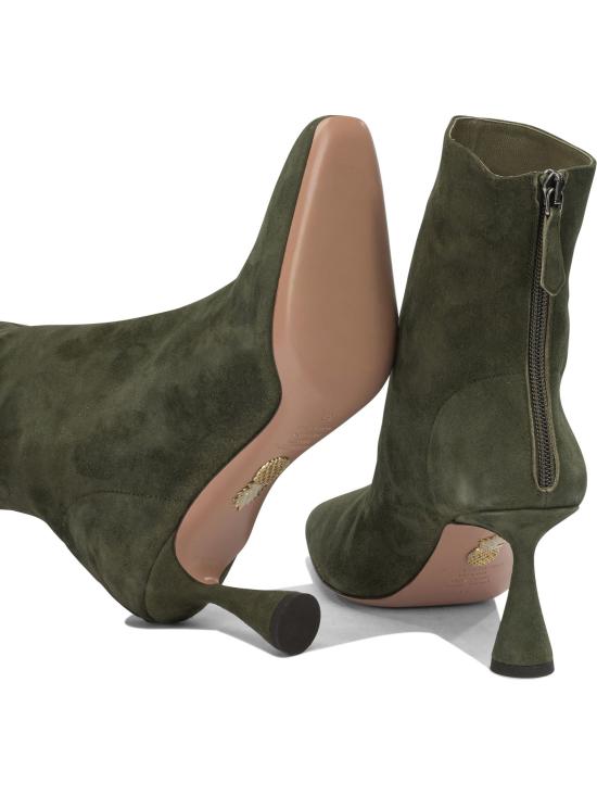 26FW 아쿠아주라 부츠 아모레 75mm  및 앵클  그린 - AQUAZZURA