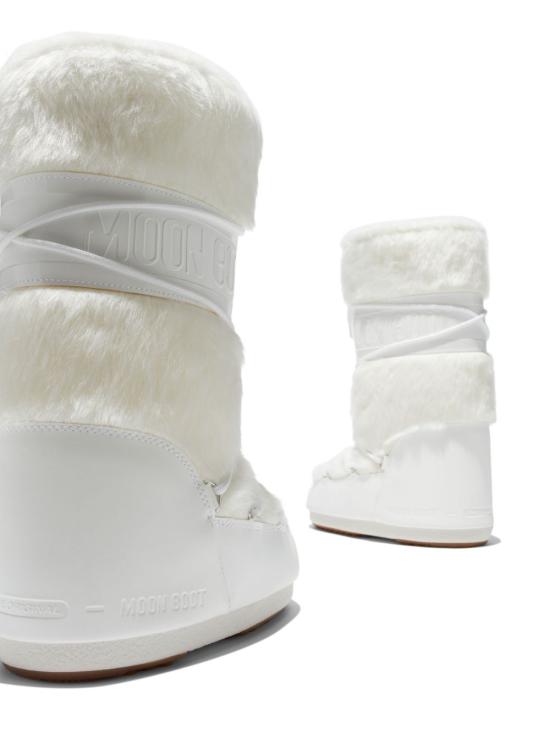 26FW 문부츠 아이콘 포우 퍼 부츠 1408900 A002 WHITE - MOON BOOT