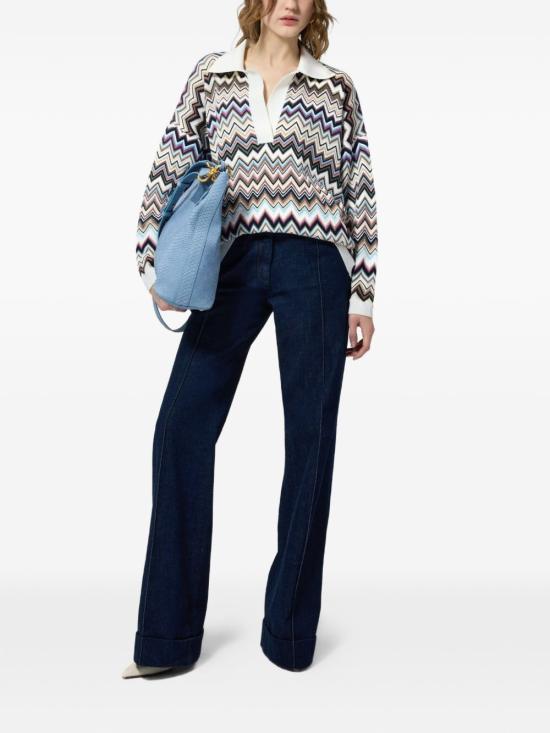 26FW 미소니 폴로 티셔츠 DS26WN1B BK01KOSMSPL NAVY - MISSONI