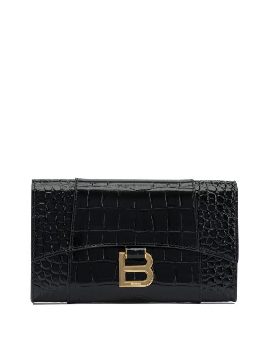 26FW 발렌시아가 아워글래스 월렛 온 체 8463432ABLU1000 Black