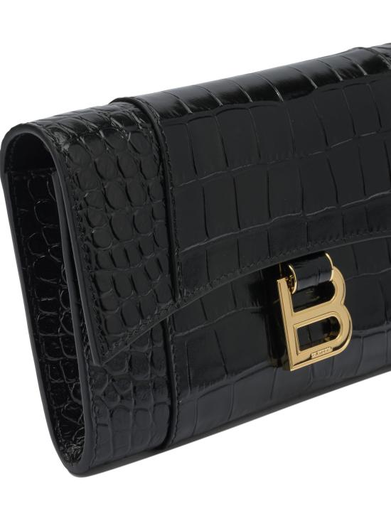 26FW 발렌시아가 아워글래스 월렛 온 체 8463432ABLU1000 Black - BALENCIAGA