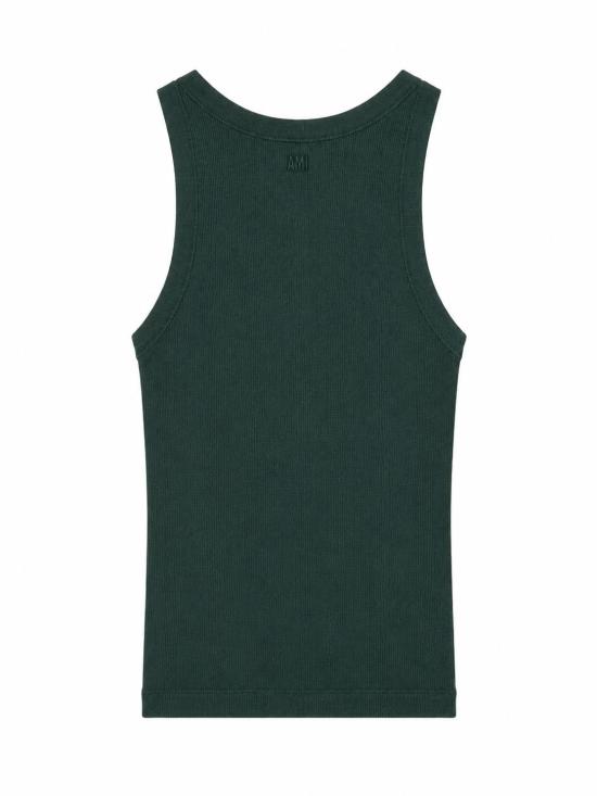 26FW 아미 ADC 코튼 탱크탑 FTP811JE0117 A258 VERT BOUTEILLE NOIR - AMI