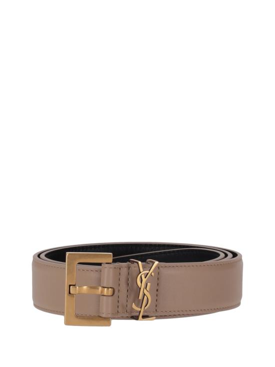 26FW 생로랑 카산드라 벨트 스퀘어 버클 스무스 레더 634437BOO0W 2721 TAUPE