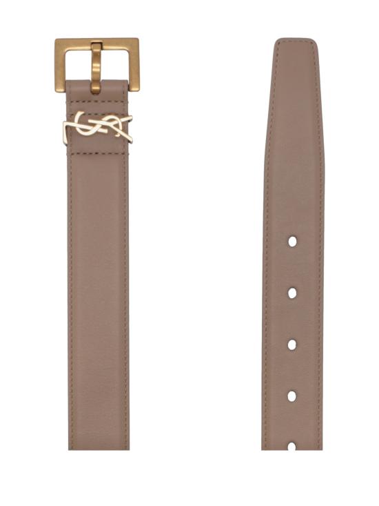 26FW 생로랑 카산드라 벨트 스퀘어 버클 스무스 레더 634437BOO0W 2721 TAUPE - SAINT LAURENT