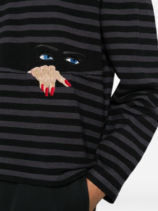26FW 하우스 오브 에러스 스웨터 HEFW26SW01012 0486 BLACK GREY - HOUSE OF ERRORS