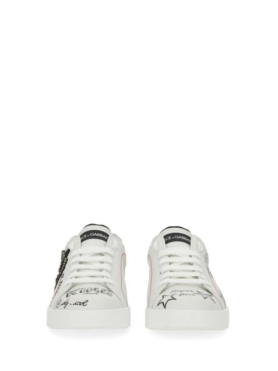  돌체앤가바나 포르토피노 카프스킨 스니커즈 CS1760 A9AG189697 - DOLCE & GABBANA