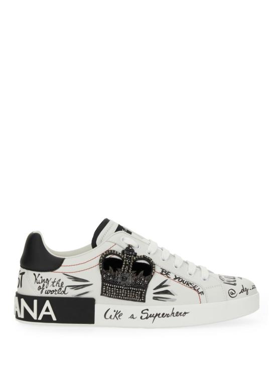  돌체앤가바나 포르토피노 카프스킨 스니커즈 CS1760 A9AG189697 - DOLCE & GABBANA