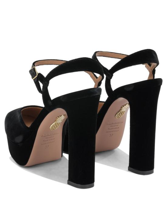 26FW 아쿠아주라 힐/펌프스 아미라 플래토 110mm 힐 슈즈 블랙 - AQUAZZURA