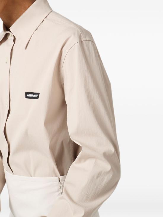 26FW 미우미우 포플린 스트레치 셔츠 MK2061 6472F0A08 WHITE - MIU MIU