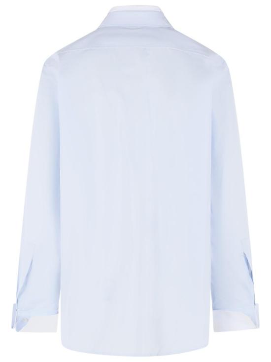 26FW 아크네 스튜디오 레이어드 버튼 코튼 셔츠 BB0708 AF2 Blue - ACNE STUDIOS