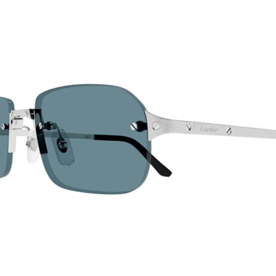 26SS 까르띠에 선글라스 CT0460S 003 SILVER SILVER LIGHT BLUE 56 - CARTIER