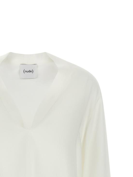  누드 블라우스 LD1103W2625101 WHITE - NUDE