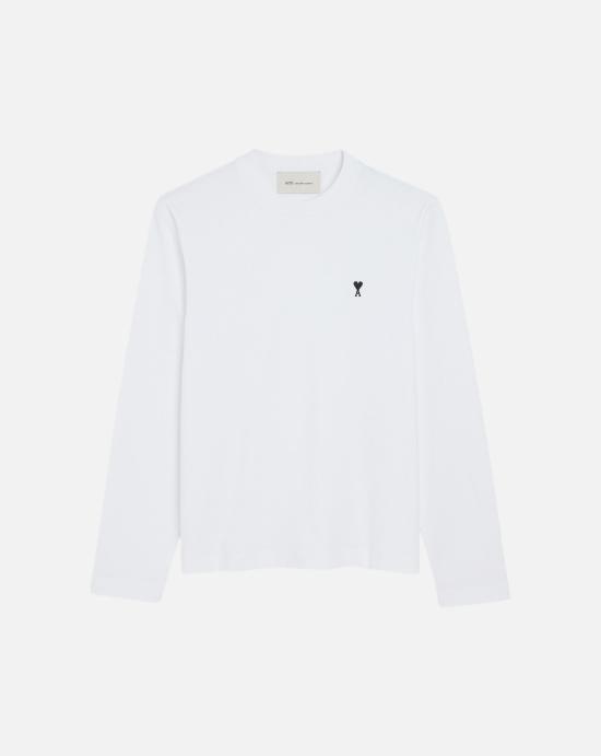 26FW 아미 긴팔 티셔츠 HTS416 724 101 WHITE BLACK DOM