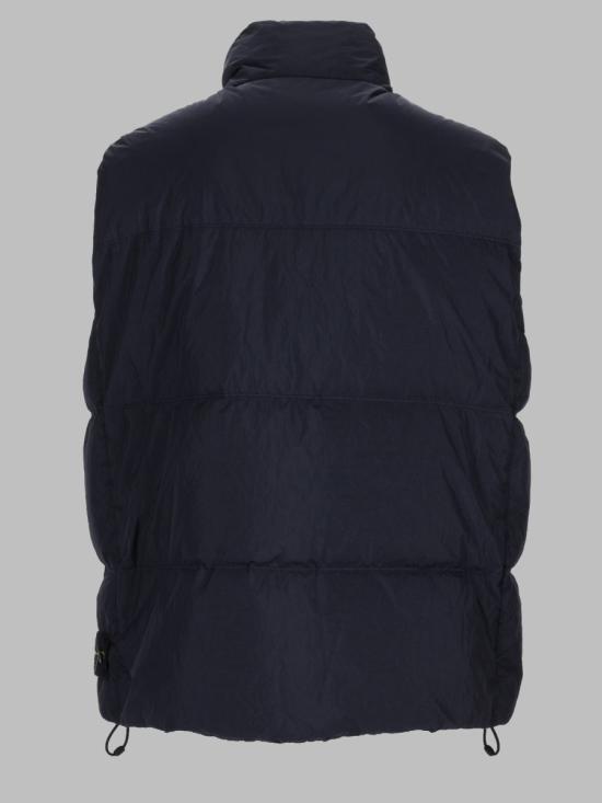  스톤 아일랜드 퀼팅 로고 패치 패딩 베스트 L2S15G100010 S0A23V0020 - STONE ISLAND