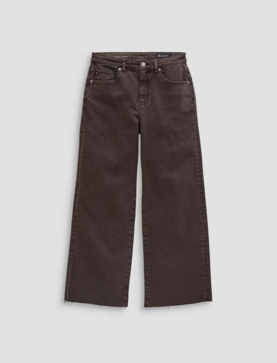  아드리아노 골드슈미드 데님 팬츠 Ag Jeans Saige 와이드 레그 크롭 진 - ADRIANO GOLDSCHMIED