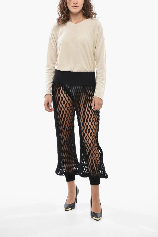  알라이아 스트레이트 팬츠 AA9P1146K003A995 Black - ALAIA