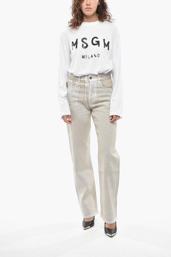  피비 파일로 스트레이트 팬츠 BP104LI2829878HA Beige - PHOEBE PHILO
