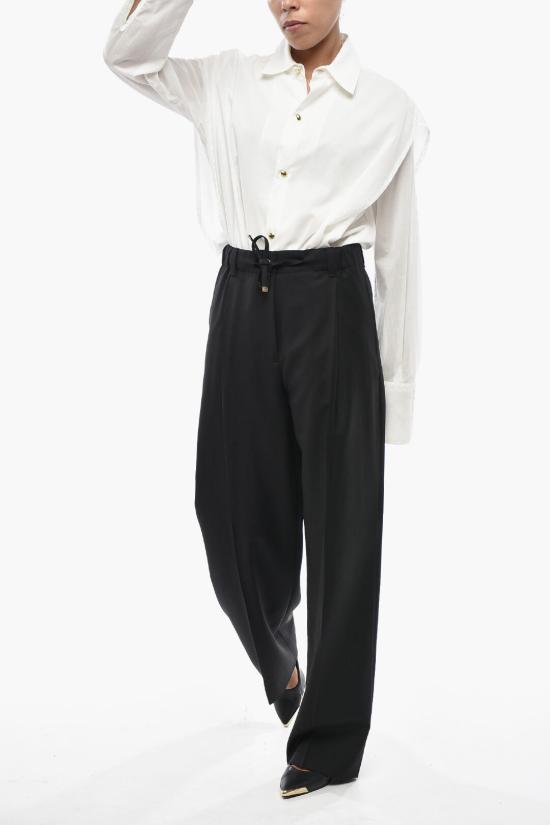  몽클레어 울 개버딘 테일러드 트라우저 2A00018598XP999 Black - MONCLER