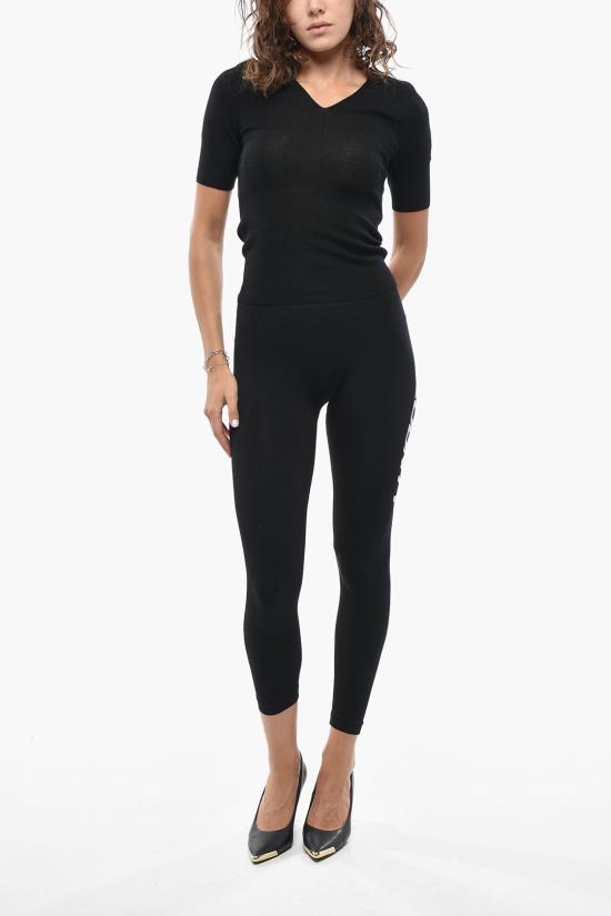  마르셀로 불론 레깅스 CWVG001 S20KNI001 1001 21 Black - MARCELO BURLON