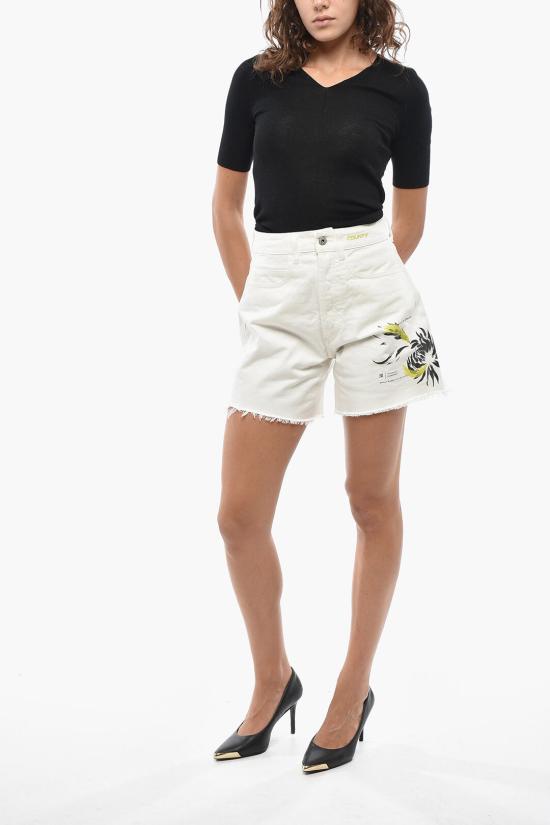  마르셀로 불론 데님 숏팬츠 CWYC008 S20DEN002 0110 23 White - MARCELO BURLON