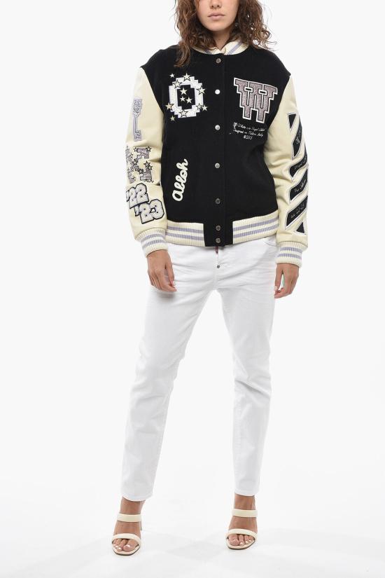  오프화이트 봄버 자켓 OWEH020S23FAB0011036 Black - OFF WHITE